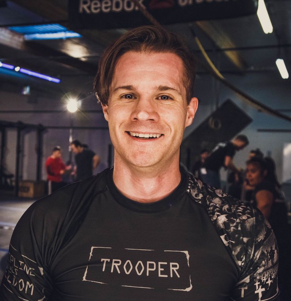 Jeff Leeson at his gym during the Crossfit Open 2018